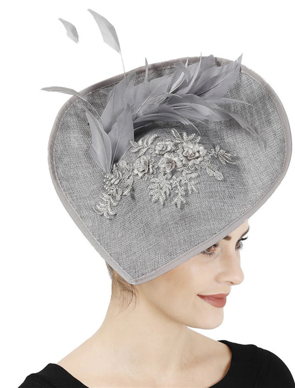 Wholesale Fascinators Hats Headpiece Sinamay Formal Wedding Kentucky Derby Horse Race Church Glam Retro Elegant With Feather Headpiece Headwear
